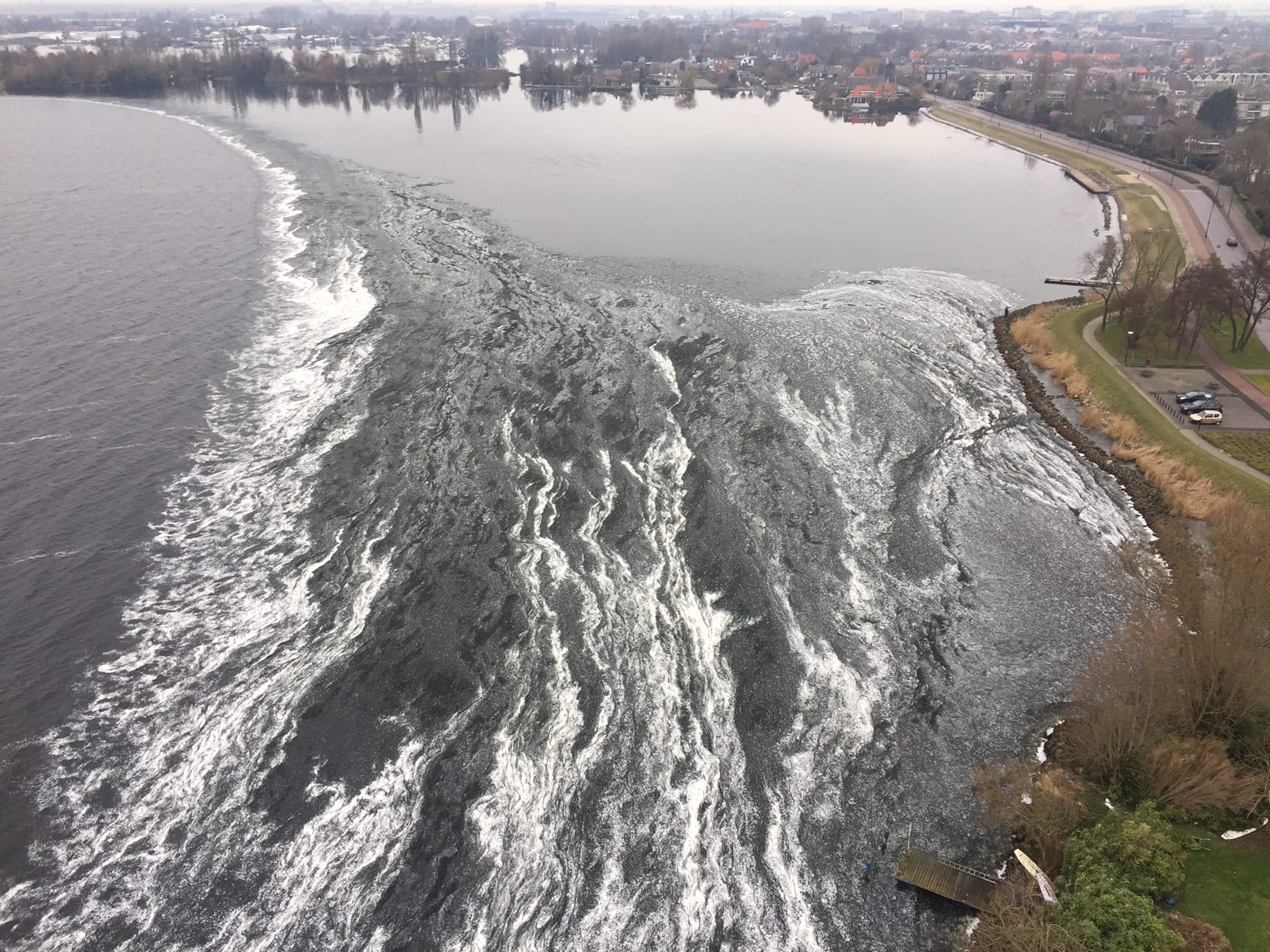 Prachtige Ijsfoto Vanaf Watertoren Nieuwe Meerbode