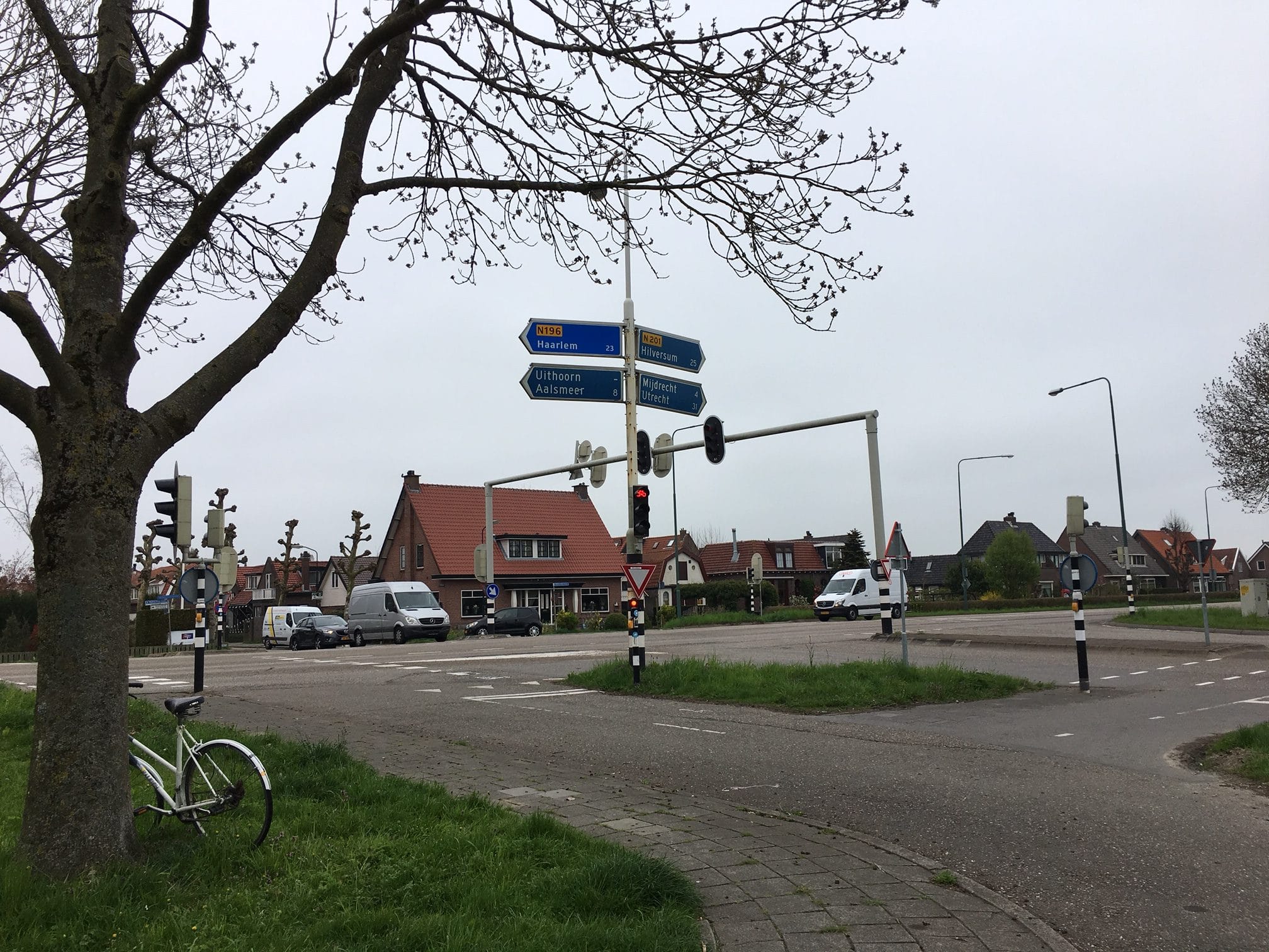 Verkeershinder door aanleg rotonde Amstelhoek