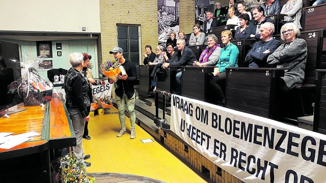 kans op bloemen met bloemenzegels