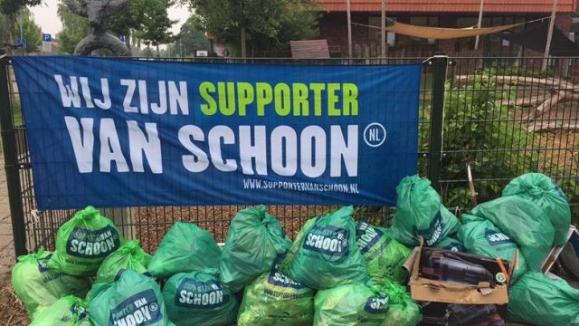 Kinderen van Het Duet in actie tegen zwerfafval