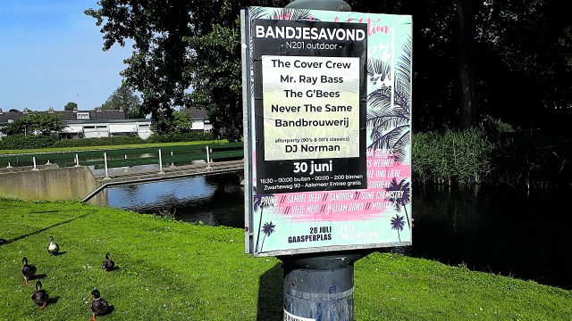 Vergunning voor outdoor Bandjesavond N201