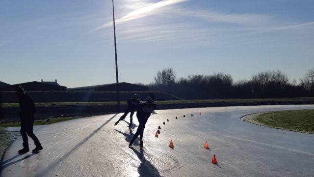 schaatsbaan op skeelerbaan