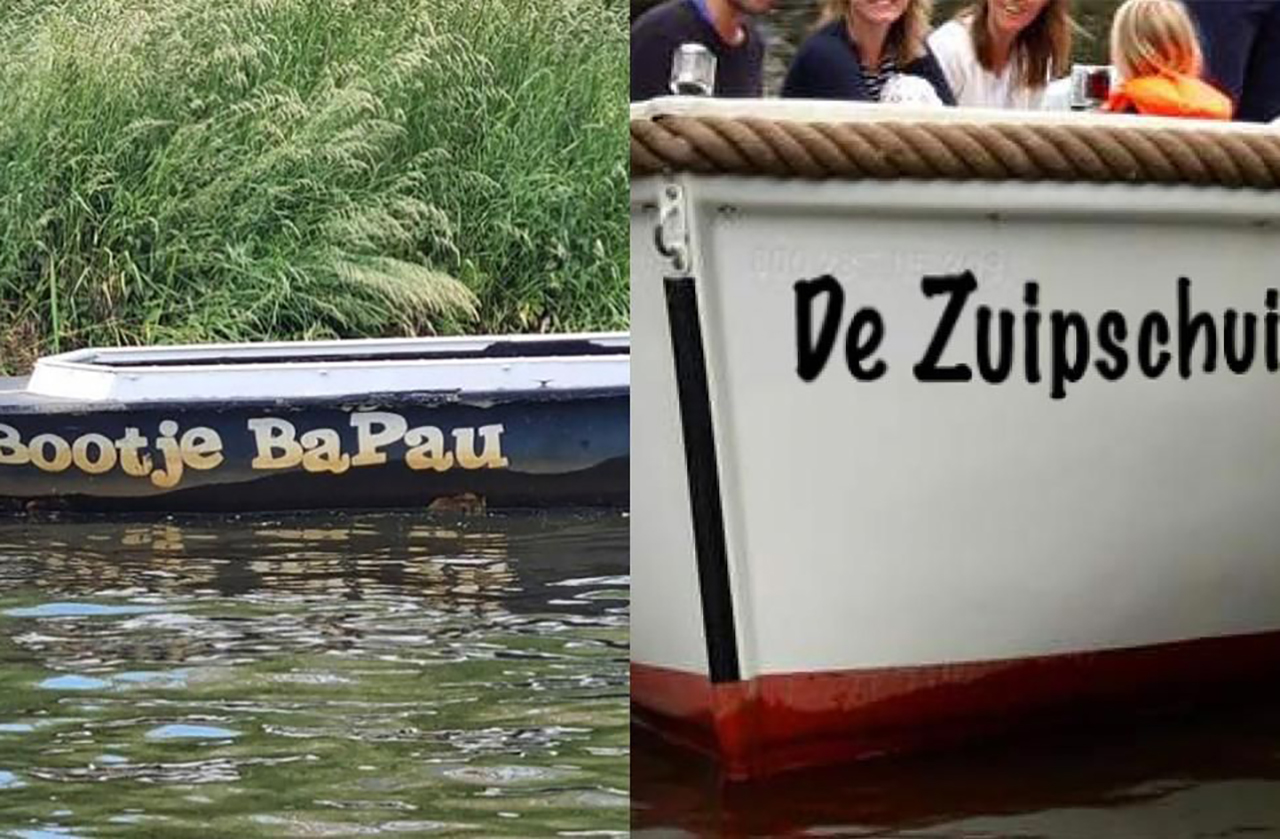 Unieke bootnamen op Vinkeveense Plassen