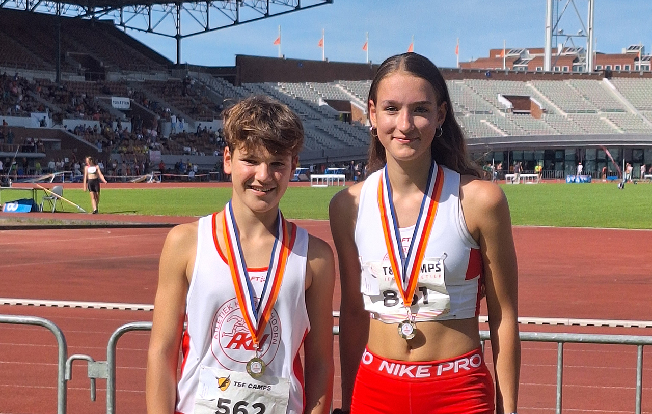 AKU-atleten Roel Verlaan en Sophie de Lange Nederlands kampioen