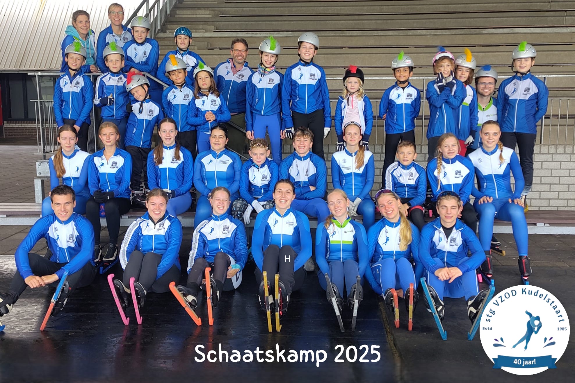 Jeugdleden stg VZOD op schaatskamp