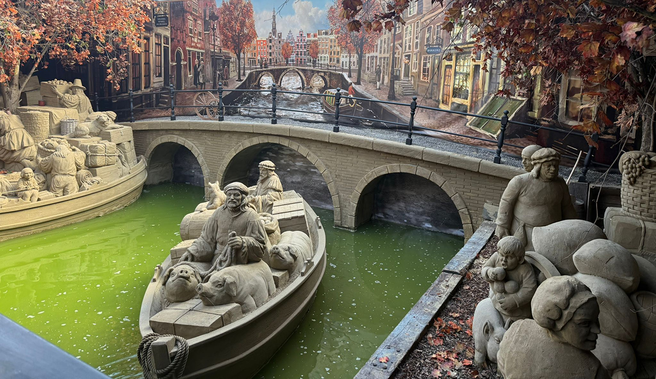 Zonnebloem Mijdrecht op bezoek bij zandsculpturen in Garderen