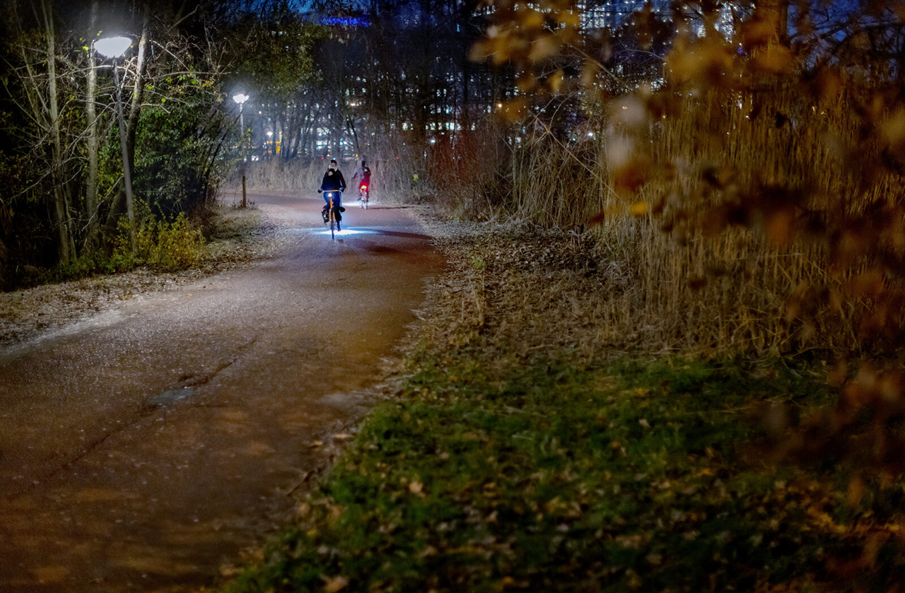 Goed verlichte fietspaden in Uithoorn