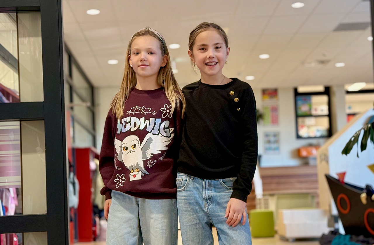 Lopen voor spieren: twee Vinkeveense meiden komen in actie