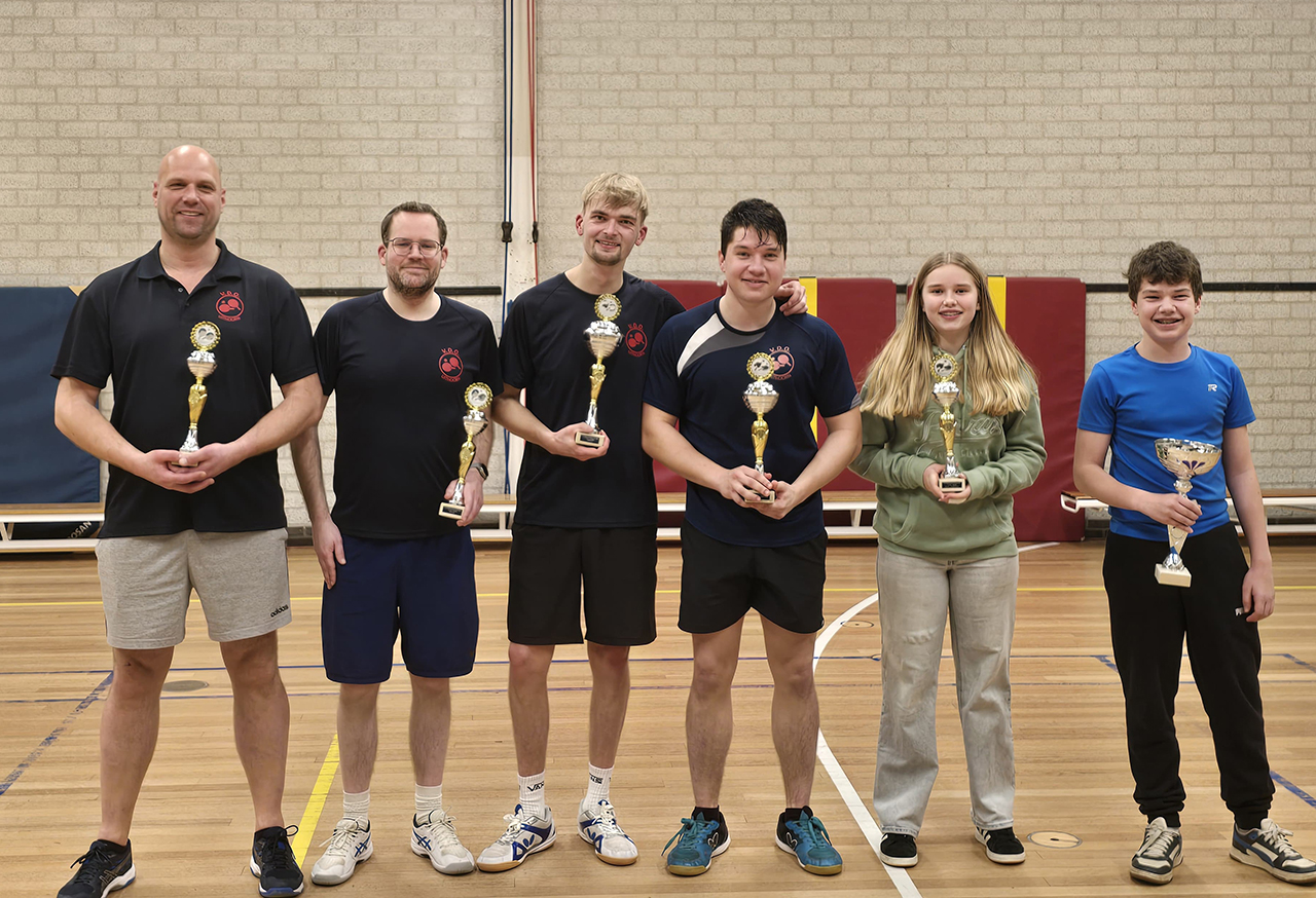 Dion Slegt winnaar clubkampioenschap VDO tafeltennis