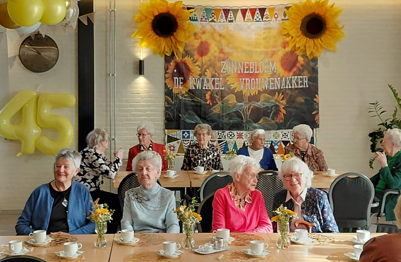 Zonnebloem De Kwakel-Vrouwenakker viert 45-jarig jubileum
