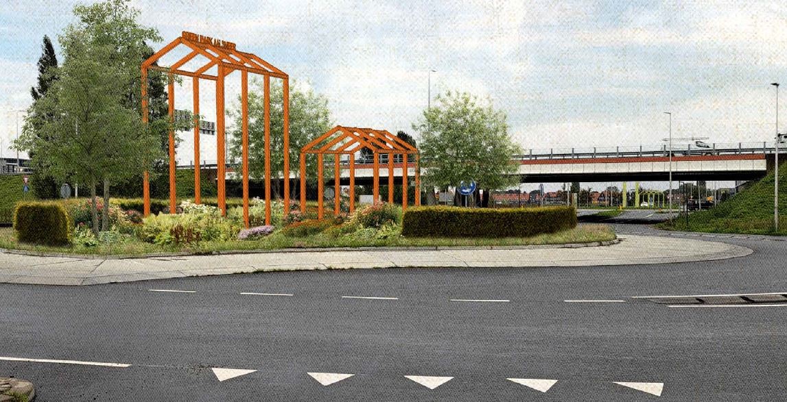 Herkenbare entrees op rotondes Green Park Aalsmeer