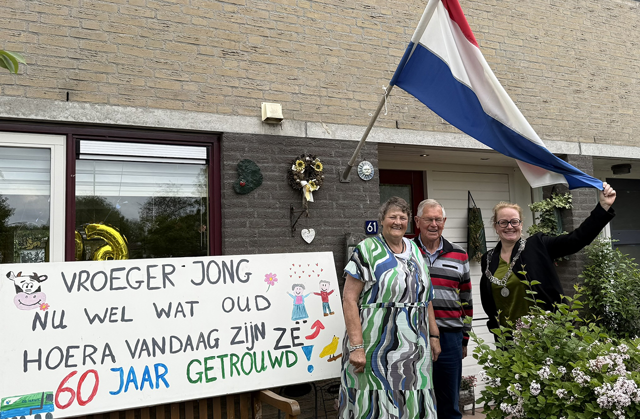 Gerrit en Willie de Pater-van der Spek 60 jaar getrouwd