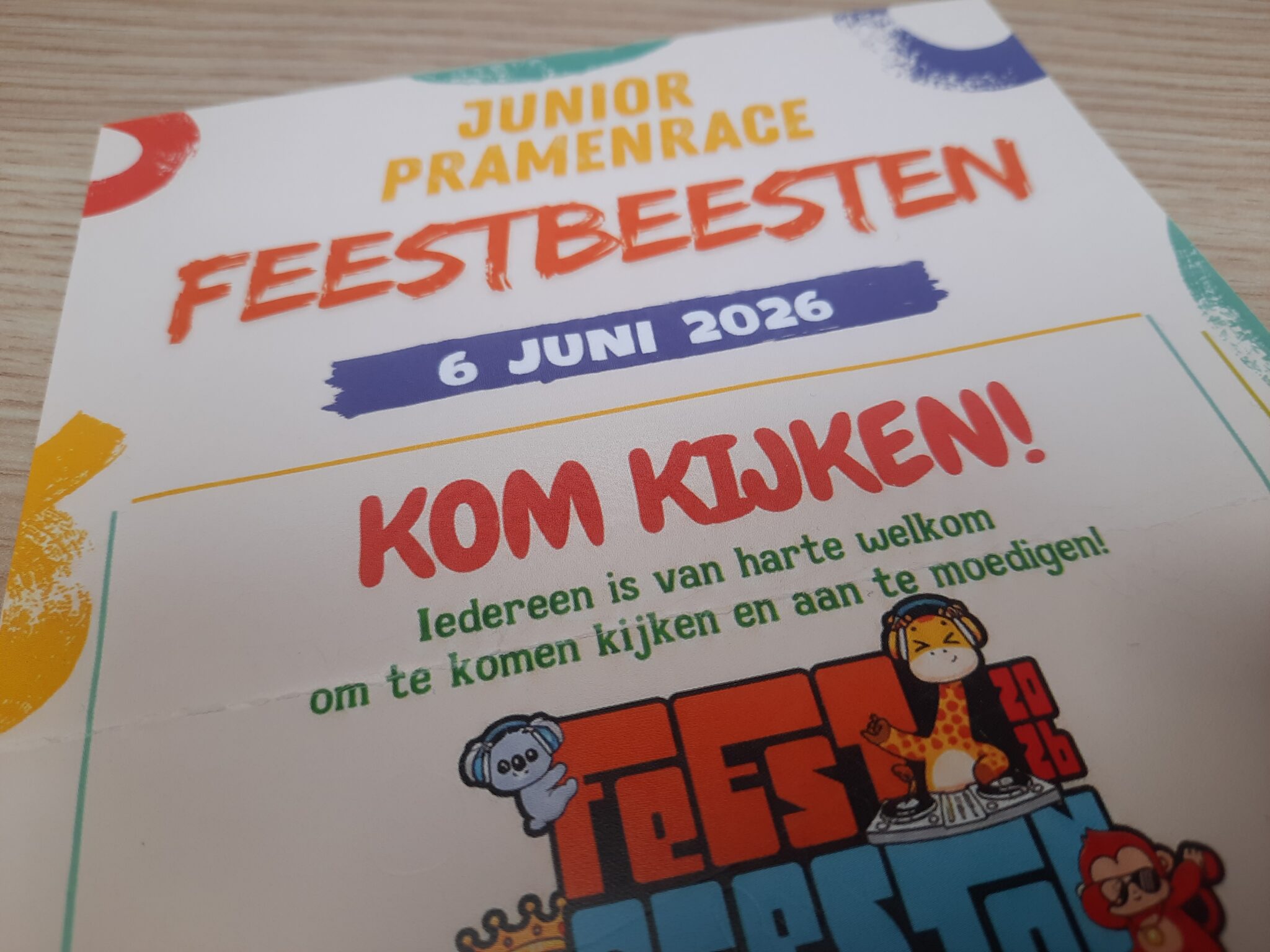 ‘Feestbeesten’ tijdens Junior Pramenrace