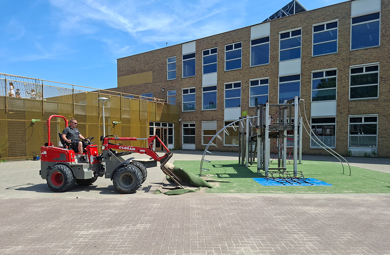 Start aanleg nieuw, groen en sportief schoolplein voor Brede School