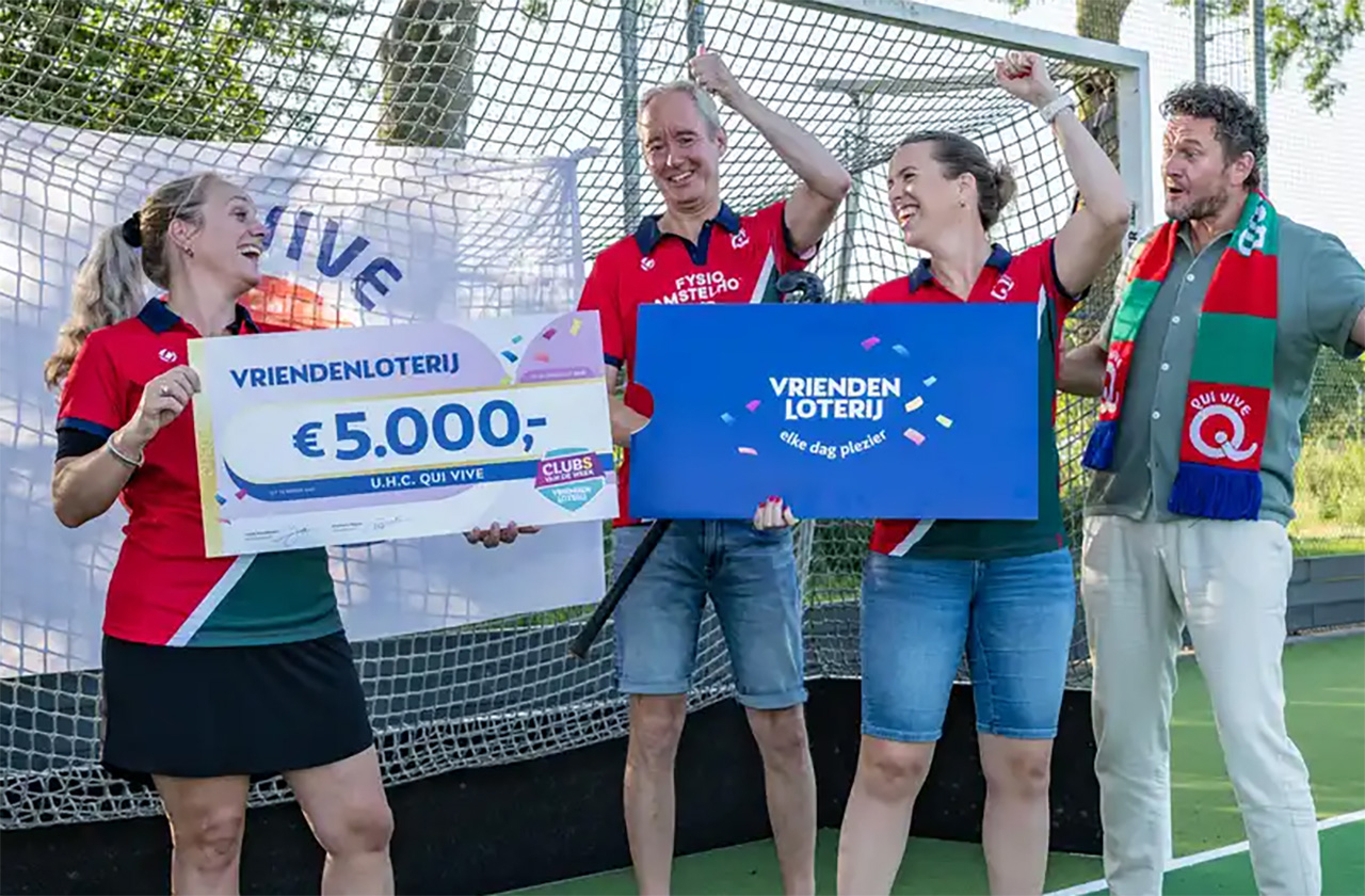 Hockeyclub Qui Vive ontvangt 5.000 euro van VriendenLoterij